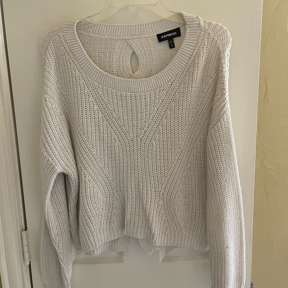 White sweater from Express